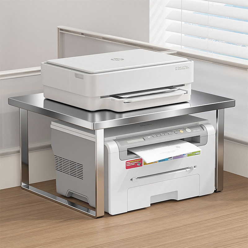 办公桌面印表机置物架多功能双层文件收纳层架工位台面影印机整理
