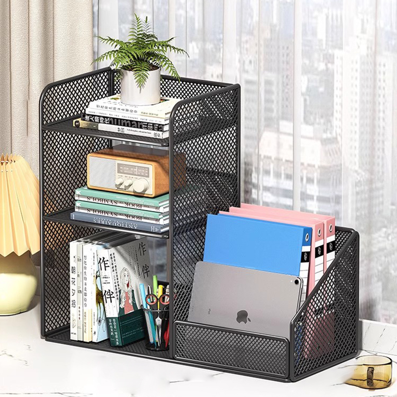 桌上书架置物架多层收纳学生宿舍办公桌面置物架储物台面分层架子