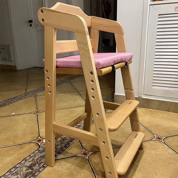 实木儿童餐凳家用宝宝高脚凳餐厅吃饭椅子幼儿园儿童成长靠背座椅