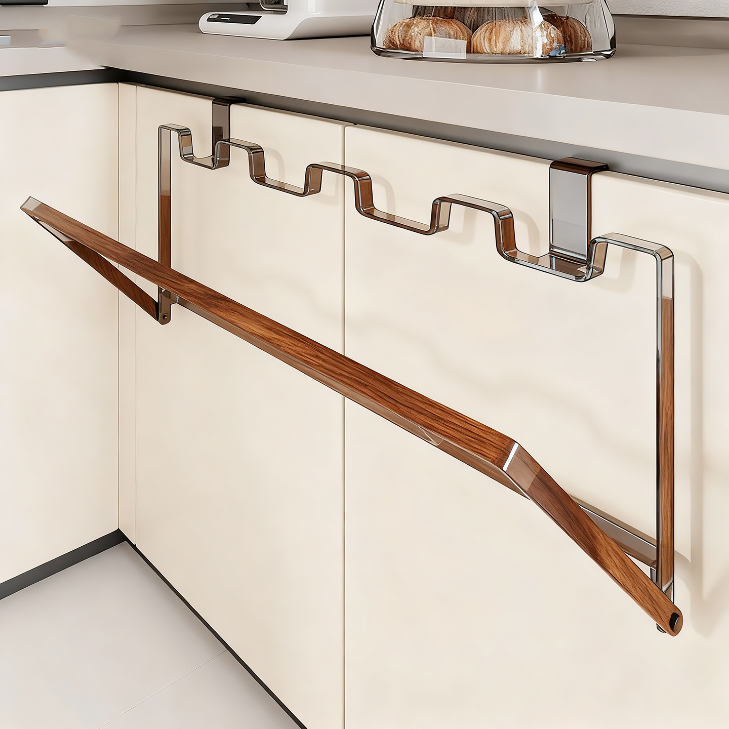 厨房可折叠垃圾桶垃圾架多功能塑料袋挂架方便袋支撑架家用挂壁式