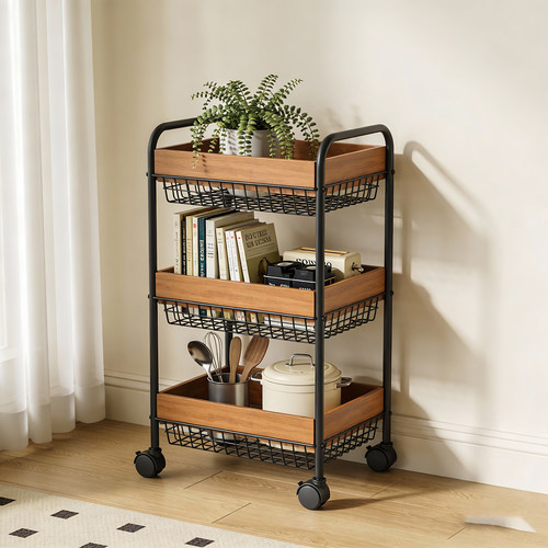 书架桌边多层书本收纳架