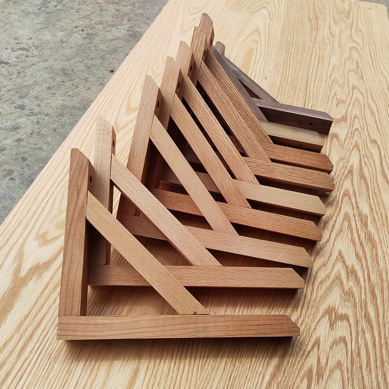 墙上支撑架木质三角家