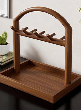 实木玄关钥匙首饰置物架