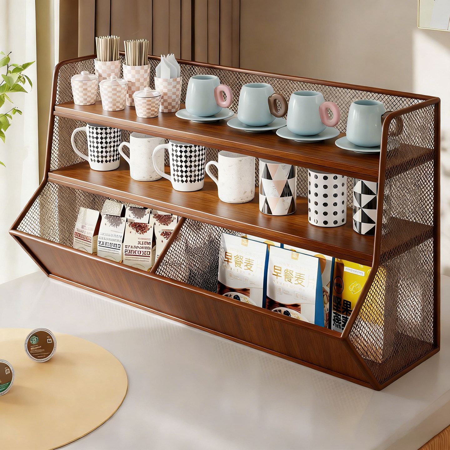桌面置物架餐桌台面杯架多层杯子收纳架马克杯展架茶具储物架,住宅家具,搁板/置物架/家用陈列架,淘宝优惠券,粉丝福利购,淘宝优惠卷