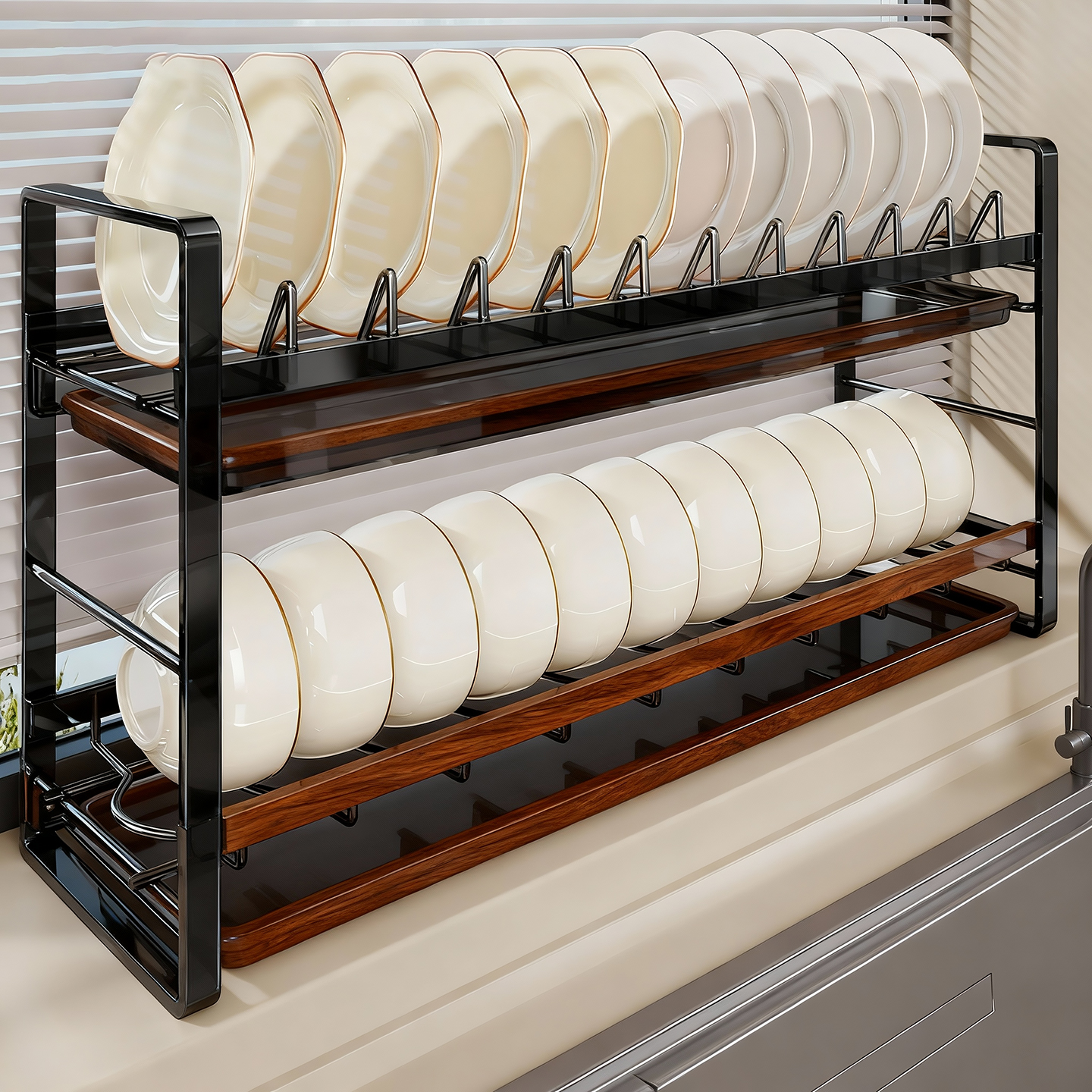 碗碟收纳架厨房碗盘沥水架