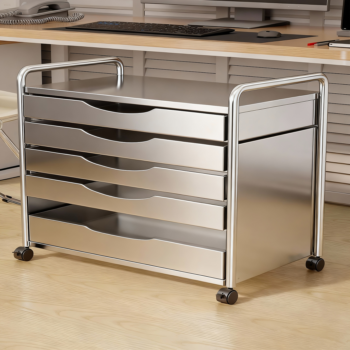 桌下书架置物架可移动小推车