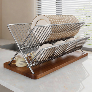 碗碟收纳架厨房台面锅碗瓢盆多层收纳沥水架家用水杯刀叉勺储物柜