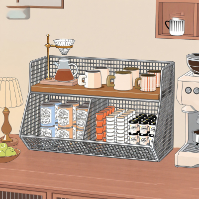 桌面零食架餐桌台面多功能收纳架调料瓶罐摆放架大容量水杯放置架