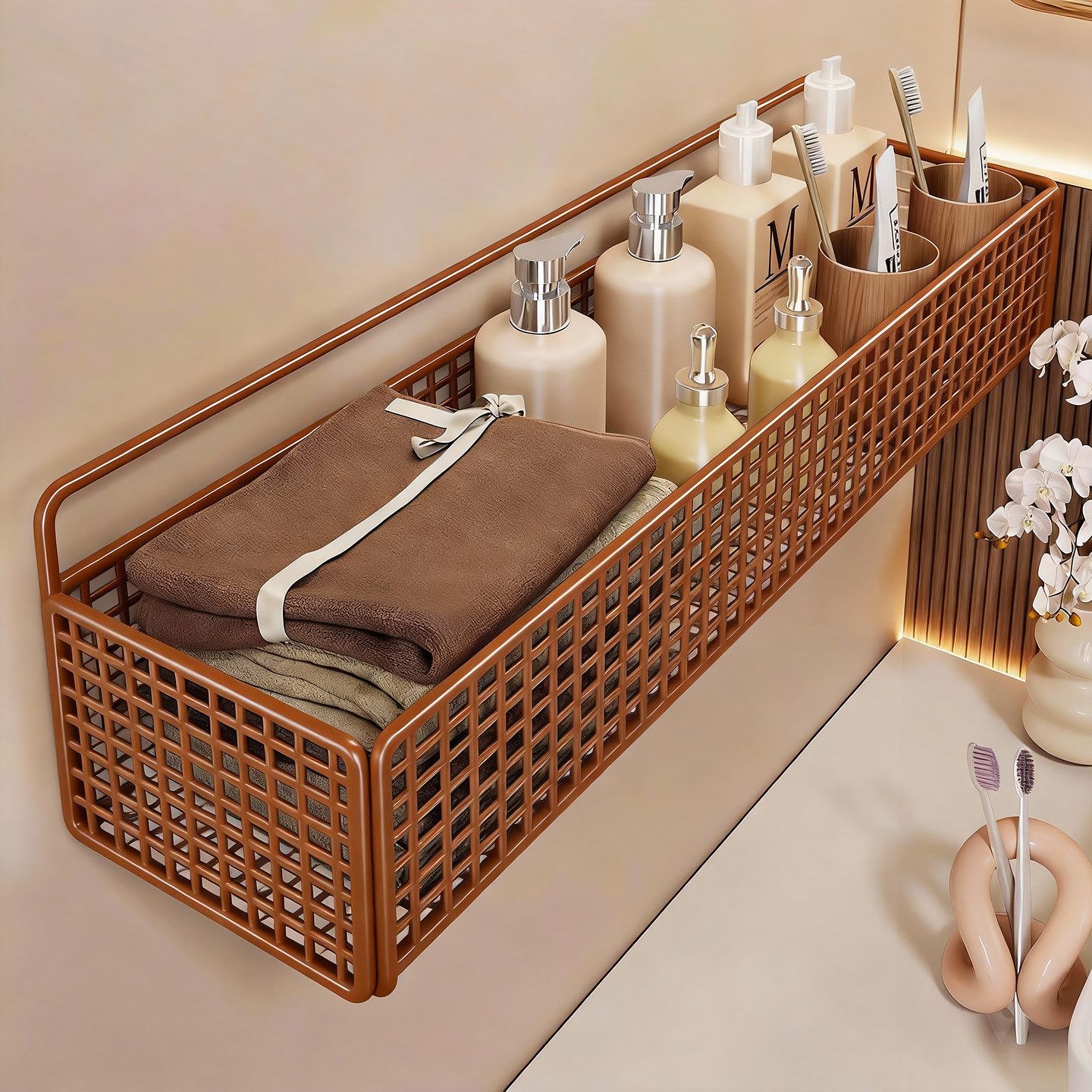 卫生间置物架洗漱台壁挂式护肤品洗漱用品收纳沥水篮化妆品整理架,家庭/个人清洁工具,浴室角架/置物架,淘宝优惠券,粉丝福利购,淘宝优惠卷