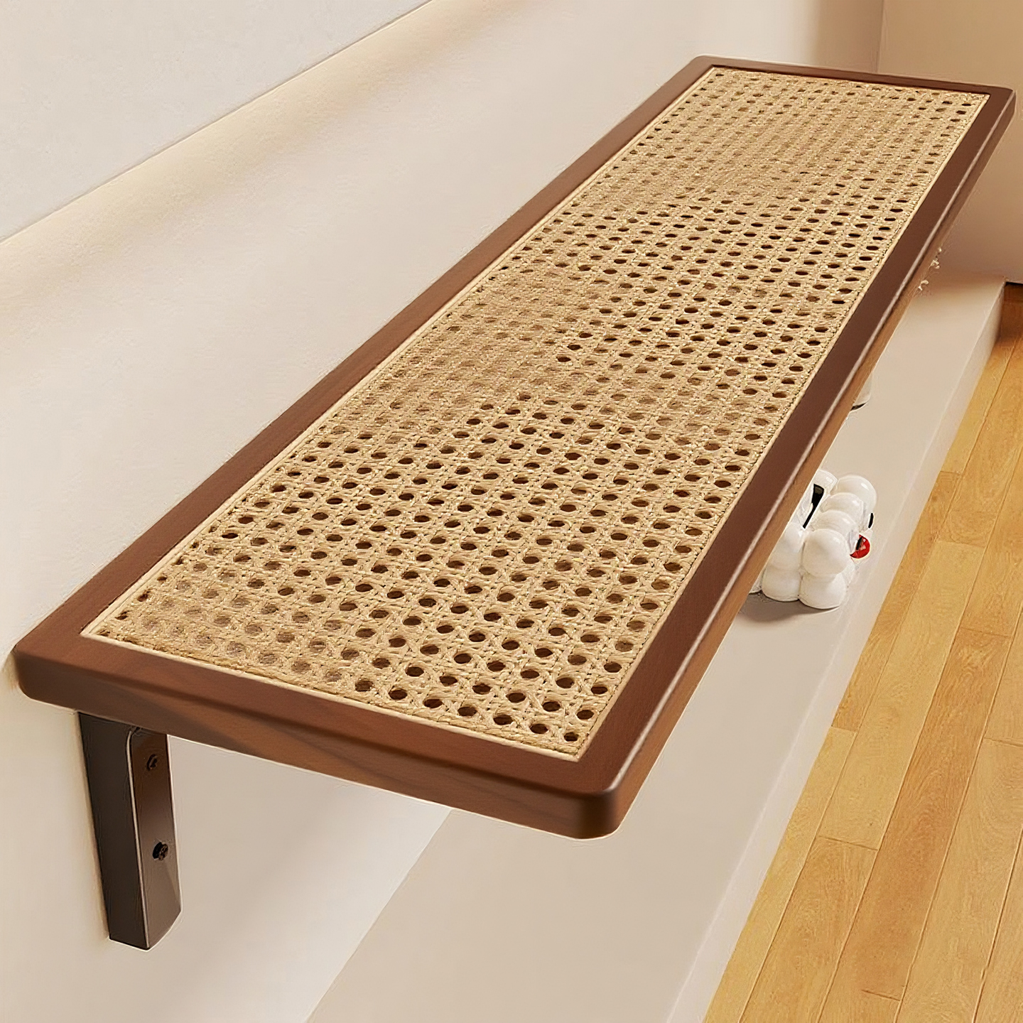 实木壁挂置物架墙上一字搁板