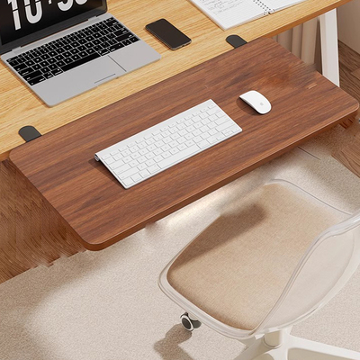 可折叠床上小桌子办公桌加长延伸板扩大板长板侧面免打孔移动支架