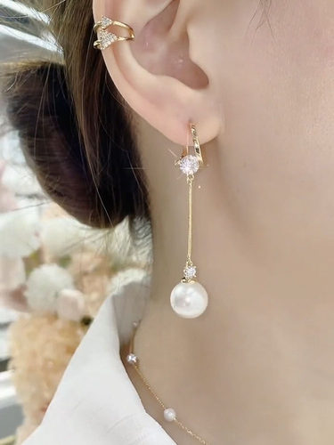 姿茉日韩女混合镶嵌耳环