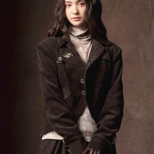 TAM TUAS 伯爵 雕花绒面破坏设计感西装外穿外套《伊索尔的旧梦》