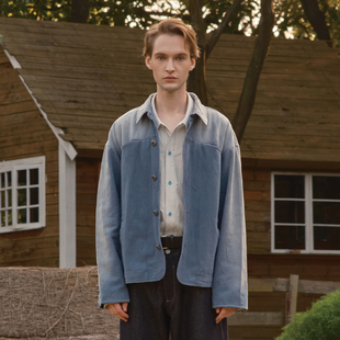 TUAS 咏叹调 橡木 致爱洛斯 印花做旧破坏鼹鼠皮法工夹克 TAM