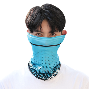 冰丝围脖自行车面巾女脖套运动魔术头巾钓鱼遮阳男面纱夏防晒面罩