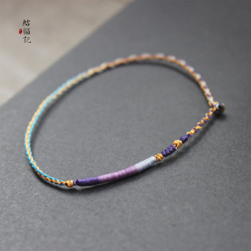 万事抬头手绳全手工编制手链