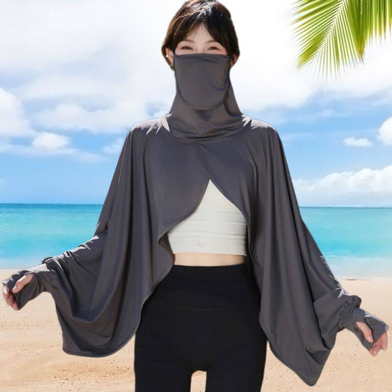 大码冰丝透气夏季宽松防晒披肩