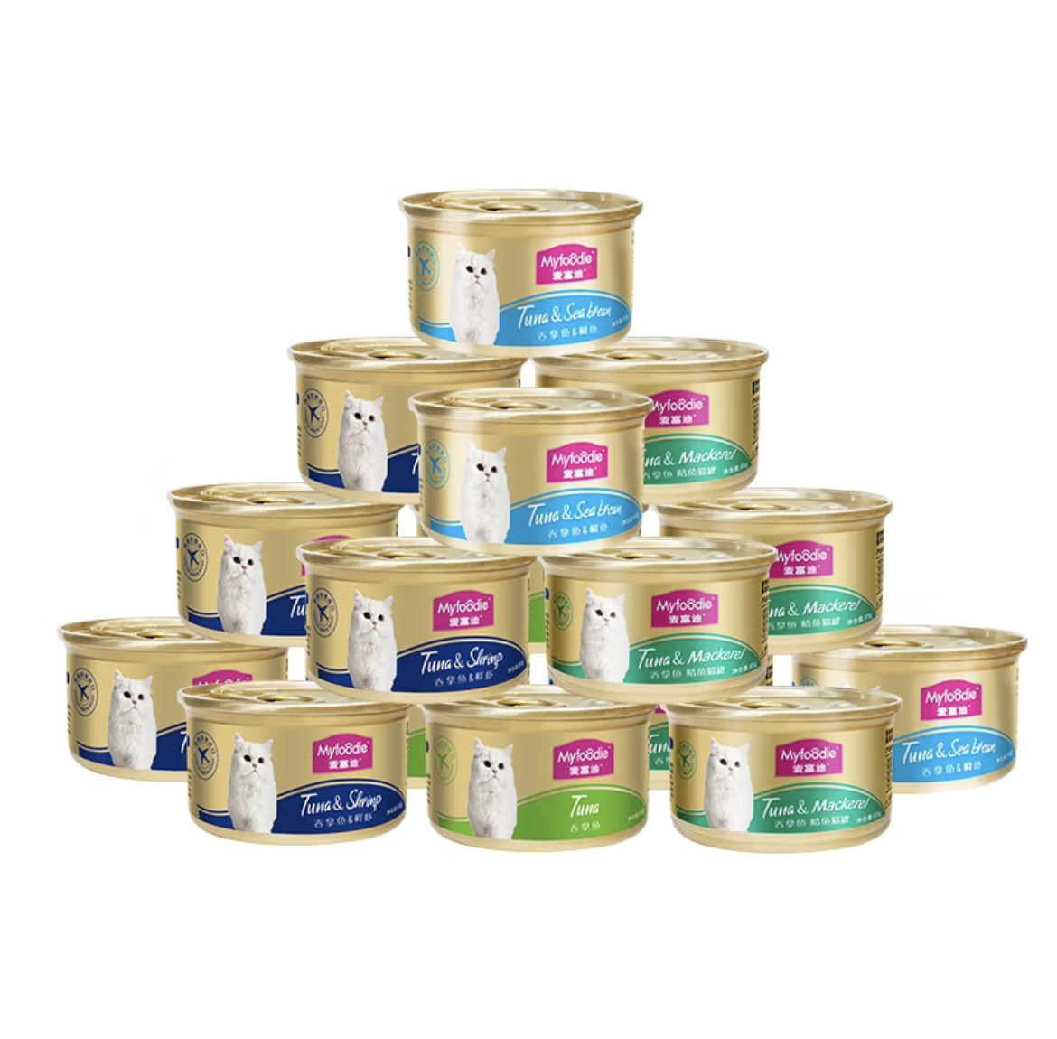 麦富迪猫罐头 成幼猫通用宠物猫零食湿粮 肉冻混合装85g*24罐