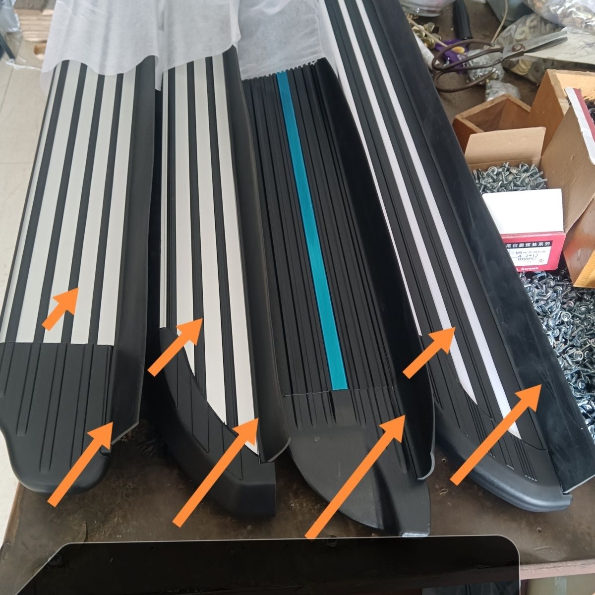 SUV外侧脚踏板万能通用皮条胶条防滑条侧面皮条挡缝隙汽车踏板皮