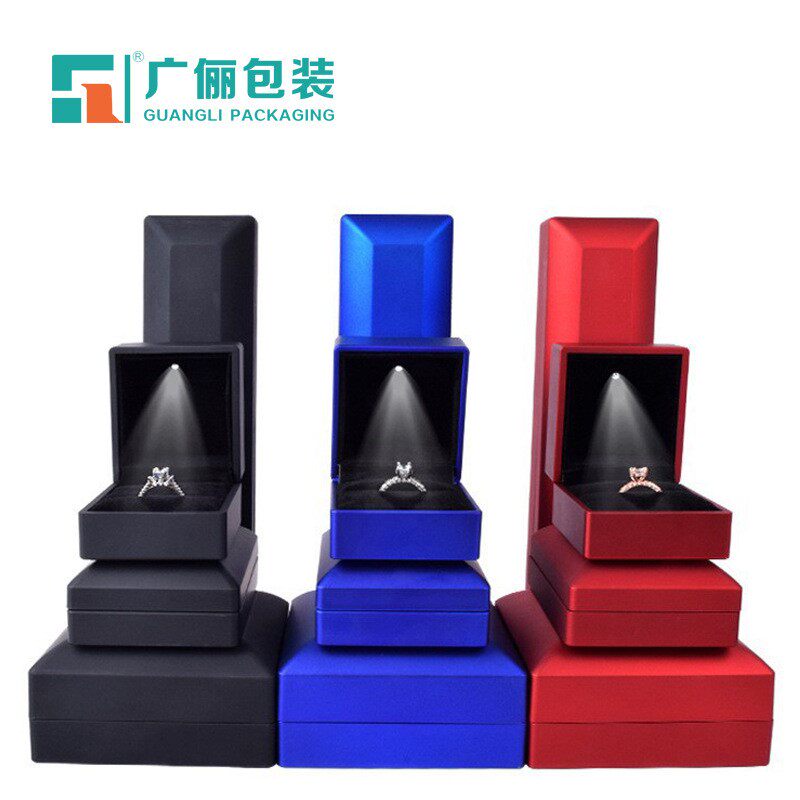 ring necklace bracelet jewelry gift led light packing box