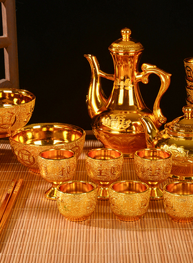 家用供奉酒杯茶壶佛堂供桌圣水杯供水杯佛杯佛具用品大全供具全套