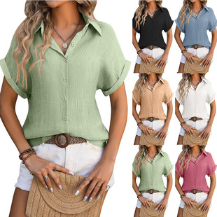 New Loose Casual Shirt sleeved Women Summer Spring Short
