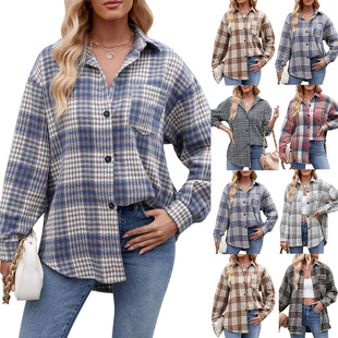 New clothing shirt top flannel women spring autumn with