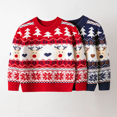 Autumn and Winter Children's Christmas Sweater for Men and