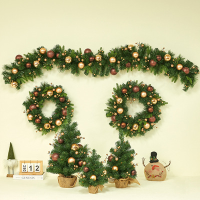 New Christmas Gift Christmas Tree Wreath Vine Set Pinecone