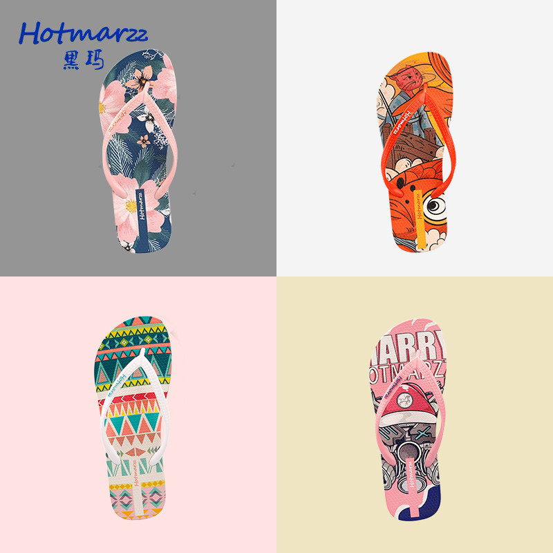 hotmarzz/黑玛2025新款防滑女士人字拖鞋防水夏外穿ins潮夹脚沙滩