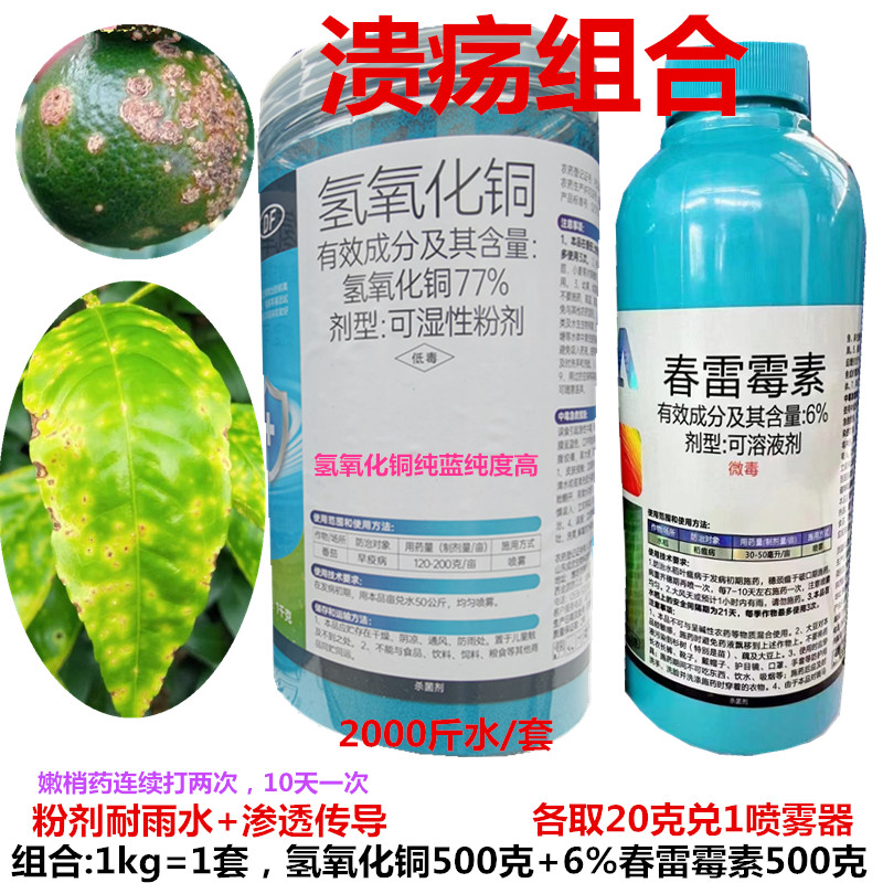 柑橘溃疡病春雷霉素氢氧化铜