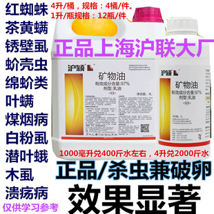 沪颖矿物油清园专用封闭红蜘蛛 柑橘清园药蚧壳虫药煤烟病清洗叶