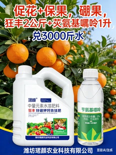 保果方案兰月苄氨基嘌呤+钾钙硼锌铁镁细胞分裂保果硼果肥调节剂