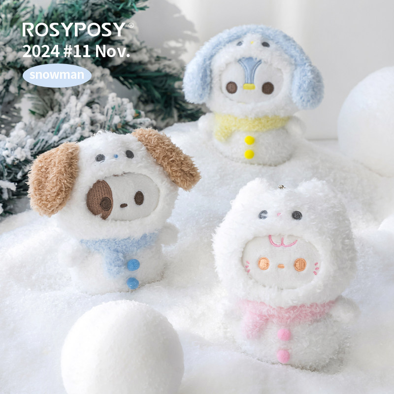 「领养雪人宝宝！」RosyPosy雪人Tutubyebye毛绒挂件甪挂饰玩偶公