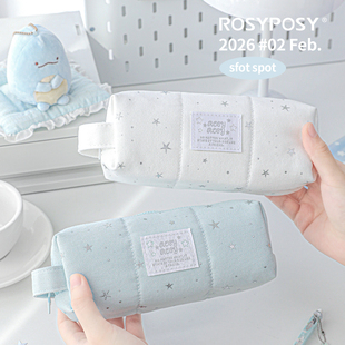 「韩国立体星星面料!」ROSYPOSY柔设好料笔袋大容量软ins高颜值