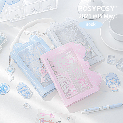 「PUMPUM！猫耳A6per手帐本」Rosyposy柔设韩国波点透卡痛活页ins