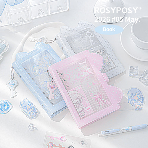 「PUMPUM！猫耳A6per手帐本」Rosyposy柔设韩国波点透卡痛活页ins