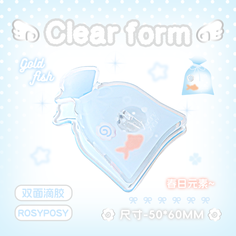 thumbnail for "Japanese! Lightweight clip 2.0" Rosyposy soft set rabbit apple goldfish acrylic clip handbook clip