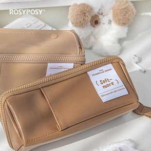 「秋日美拉德限定！皮质棱镜」Rosyposy柔设有型笔袋多层学生棱镜