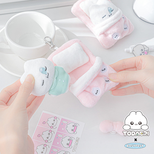 「可抽拉！睡觉兔代理」ROSYPOSY柔设床铺枕毛绒娃包笔袋卡套ins