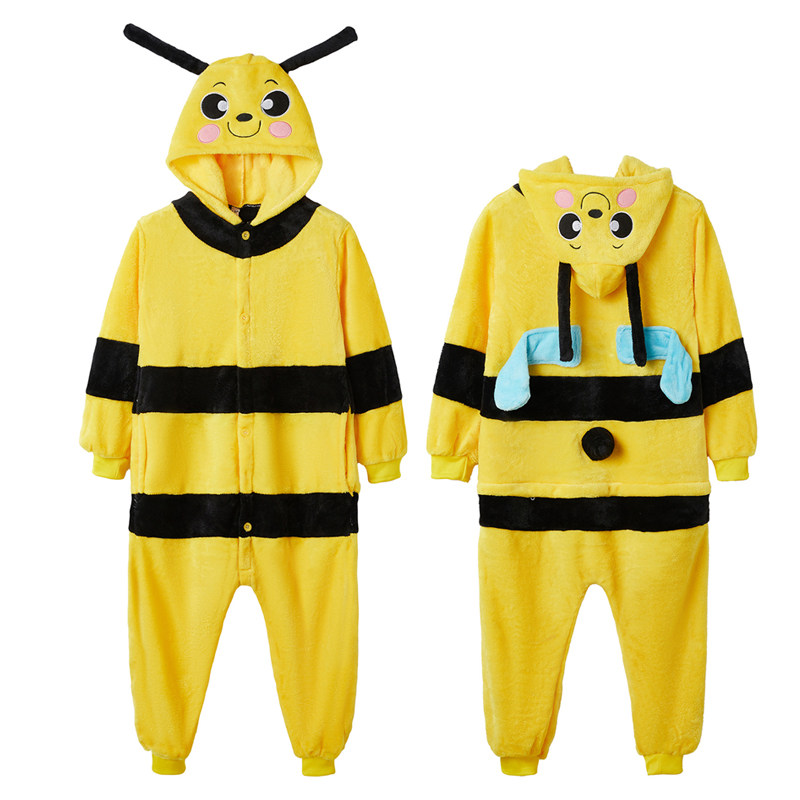 儿童动物连体睡衣蜜蜂亲子家居服动漫库洛米布鲁伊美国队长cos服