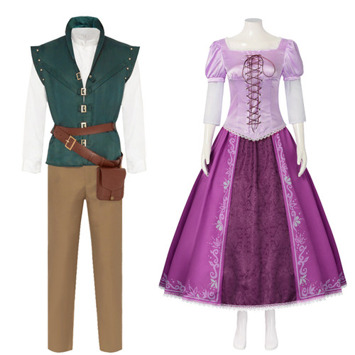 成人万圣节魔法奇缘莱德王子Rider Cos服装女Rapunzel乐佩公主裙