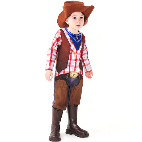 男童万圣节西部牛仔角色扮演服舞台剧童话演出服装Cowboy Costume