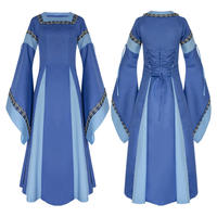 Adult Halloween cosplay costumes for opera and drama performances, European medieval costumes with flared sleeves, long court skirts thumbnail 8