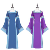 Adult Halloween cosplay costumes for opera and drama performances, European medieval costumes with flared sleeves, long court skirts thumbnail 6