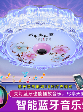 新款LED蓝牙音乐卧室灯家用现代简约温馨浪漫房间饭厅客厅吸顶灯