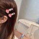 甜美可爱水果草莓水钻珍珠对夹时尚 百搭侧边夹鸭嘴夹气质发卡发饰