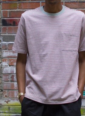 STUSSY长袖休闲街头男女条纹口袋