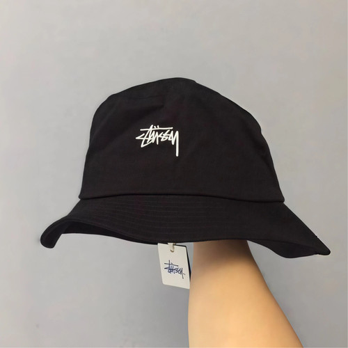 正品单标刺绣logo经典盆帽渔夫帽