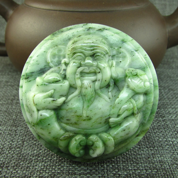 送鉴定证书独山玉财神皮带玉腰扣腰牌腰佩男士腰带玉器挂件腰带扣